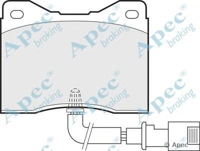 APEC BRAKING pad634 -  Комплект тормозных колодок, дисковый тормоз